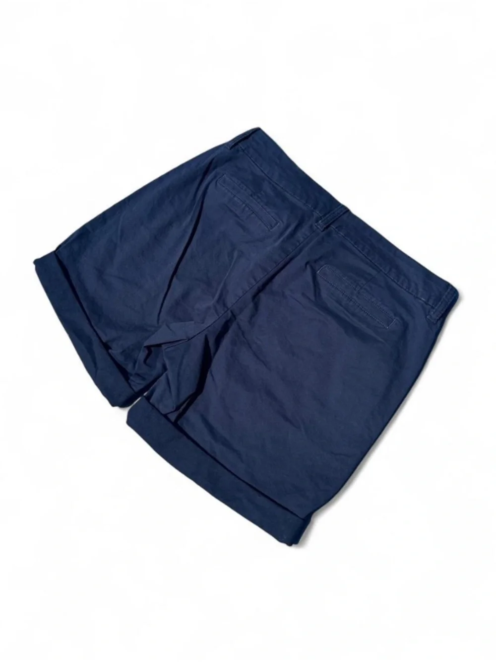 J. Crew Navy Flat-Front Cotton Chino Shorts